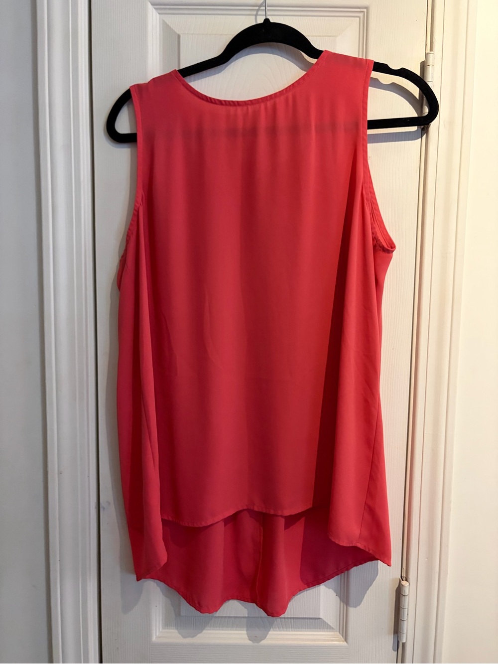 LOFT Coral Sleeveless High-Low Tank